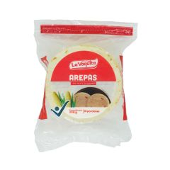 Arepas De Maíz Blanco La Vaquita Tipo Mini Tela x 650gr x 10 Unidades
