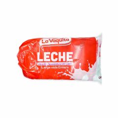 Leche La Vaquita Uht Larga Vida Entera Bolsa x 900ml x 6 Unidades