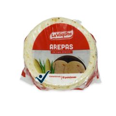Arepas De Maíz Blanco La Vaquita Tipo Tela x 1400gr x 15 Unidades