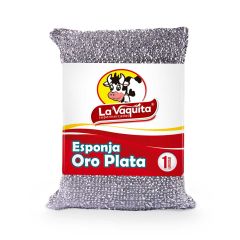 Esponja La Vaquita Oro Plata x Unidad