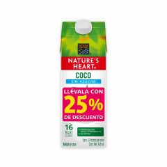 Bebida De Coco Nature's Heart Sin Azúcar Tetra x 946ml Precio Especial 25% De Descuento