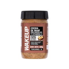 Crema De Maní Wakeup Con Chocolate Y Vitamina C Pote X 360gr