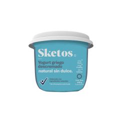 Yogurt Griego Sketos Descremado Sabor Natural Sin Dulce X 450gr