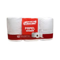 Papel Higiénico La Vaquita Triple Hoja 30mts X 12 Unidades