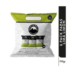 Papas Monterojo Gourmet Sabor A Lima Limón X 25gr X 6 Paquetes