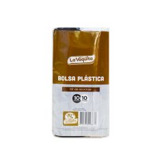 Bolsa Plástica Para Basura La Vaquitaq Tipo Apartamento Kit Blanca Y Negra 50x65cm X 20 Unidades