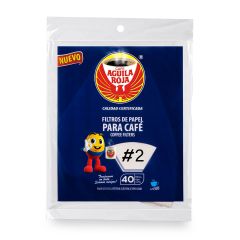 Filtros De Papel Para Café Águila Roja N2 x 40 Unidades