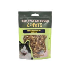 Snack Para Gato Lopets Pescaditos Secos Anchoas X 50gr