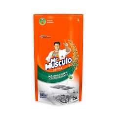 Limpiador Líquido Quitagrasa Mr. Musculo Cocina Aroma Limón Repuesto Doypack x 500ml