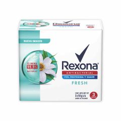 Jabón En Barra Rexona Antibacterial Fresh x 110gr x 3 Unidades