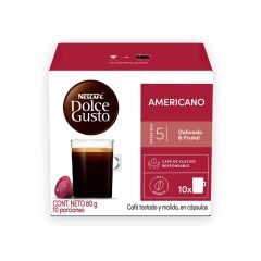 Café Soluble Nescafé Dolce Gusto Americano En Cápsulas X 8gr X 10 Unidades