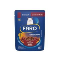 Alimento Húmedo Para Gato Faro Adulto Sabor A Carne En Salsa X 85gr