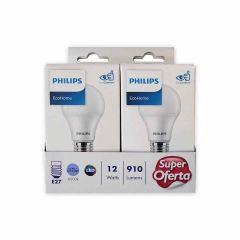 Bombillo Philips Ecohome Luz Led 12W Luz Fría x 2 Unidades Súper Oferta