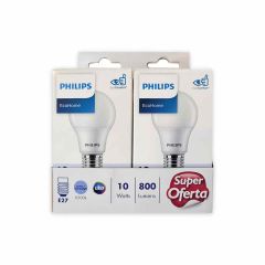 Bombillo Philips Ecohome Luz Led 10W Luz Fría x 2 Unidades Súper Oferta