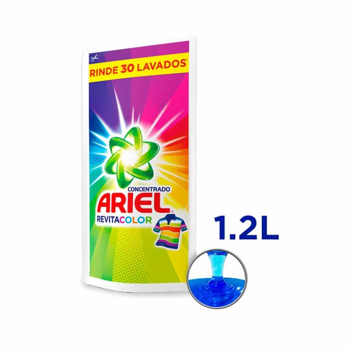 La Vaquita - Detergente Líquido Ariel Revita Color Doypack x 1200ml