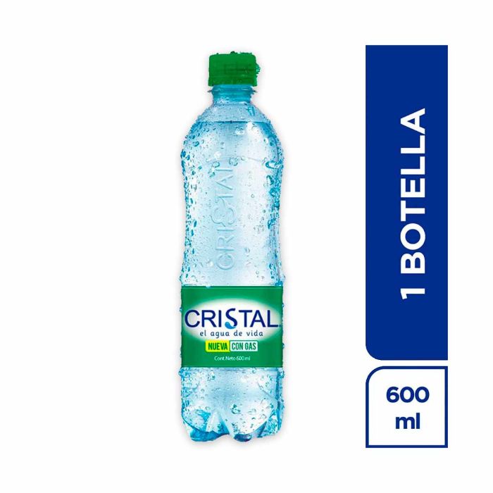 Agua cristal con gas botella 600ml - POSTOBON
