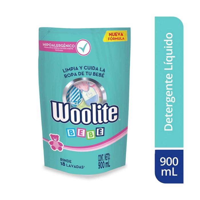 La Vaquita - Detergente Líquido Woolite Ropa Bebé Doypack x 900ml