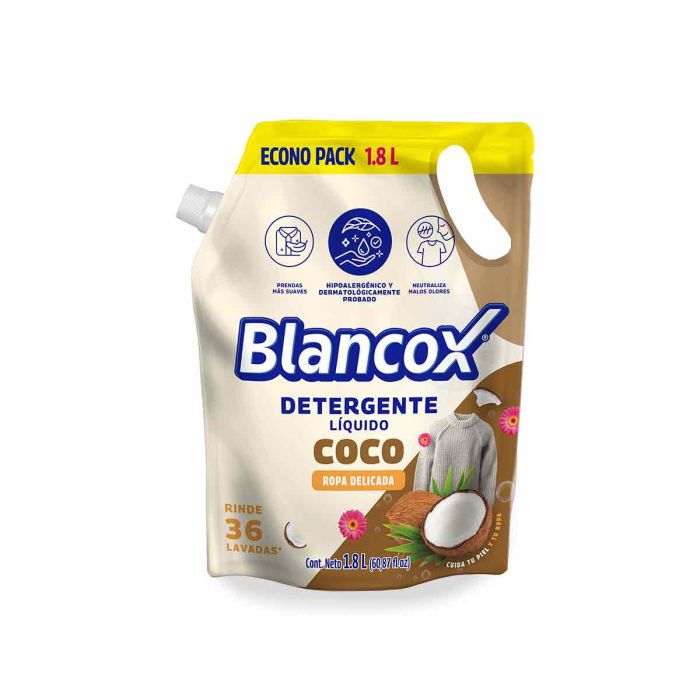 Detergente Líquido Blancox Prendas Delicadas Aroma Coco Doypack X