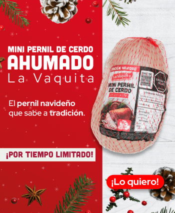 Mini pernil de cerdo ahumado La Vaquita, el pernil navideño que sabe a tradición. ¡Por tiempo limitado! ¡Lo quiero!