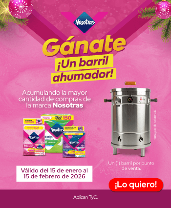 Gánate un barril ahumador, acumulando la mayor cantidad de compras de la marca Nosotras