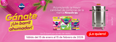 Gánate un barril ahumador, acumulando la mayor cantidad de compras de la marca Nosotras