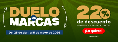 22% de descuento en marcas seleccionadas ¡Lo quiero!