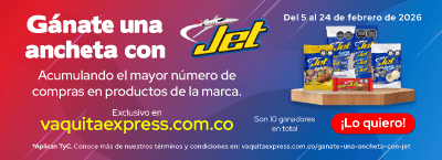 Gánate una ancheta con Jet, acumulando el mayor número de compras en productos de la marca