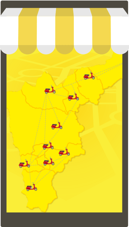 Mapa en una tableta